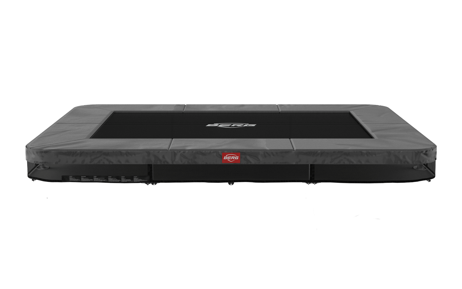 BERG SPORTS Ultim Favorit InGround 280 Harmaa - Trampoliini Suorakulmainen - 280 x 190 cm