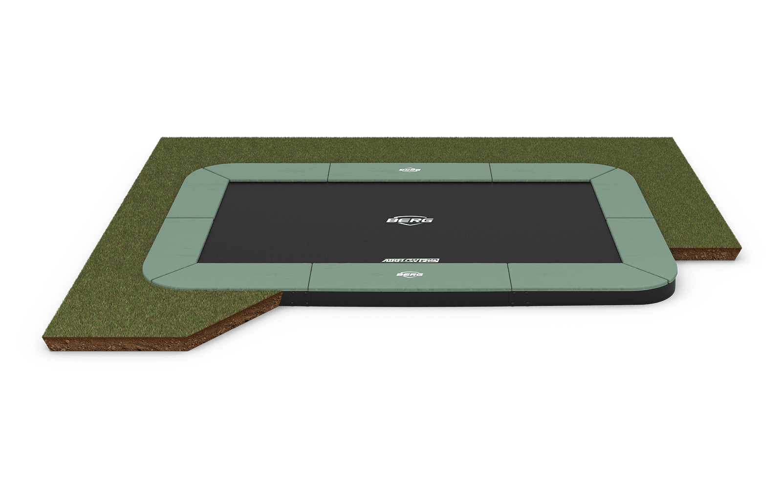 BERG SPORTS Ultim Champion ECO FlatGround 410 - Trampoliini Suorakulmainen - 410 x 250 cm