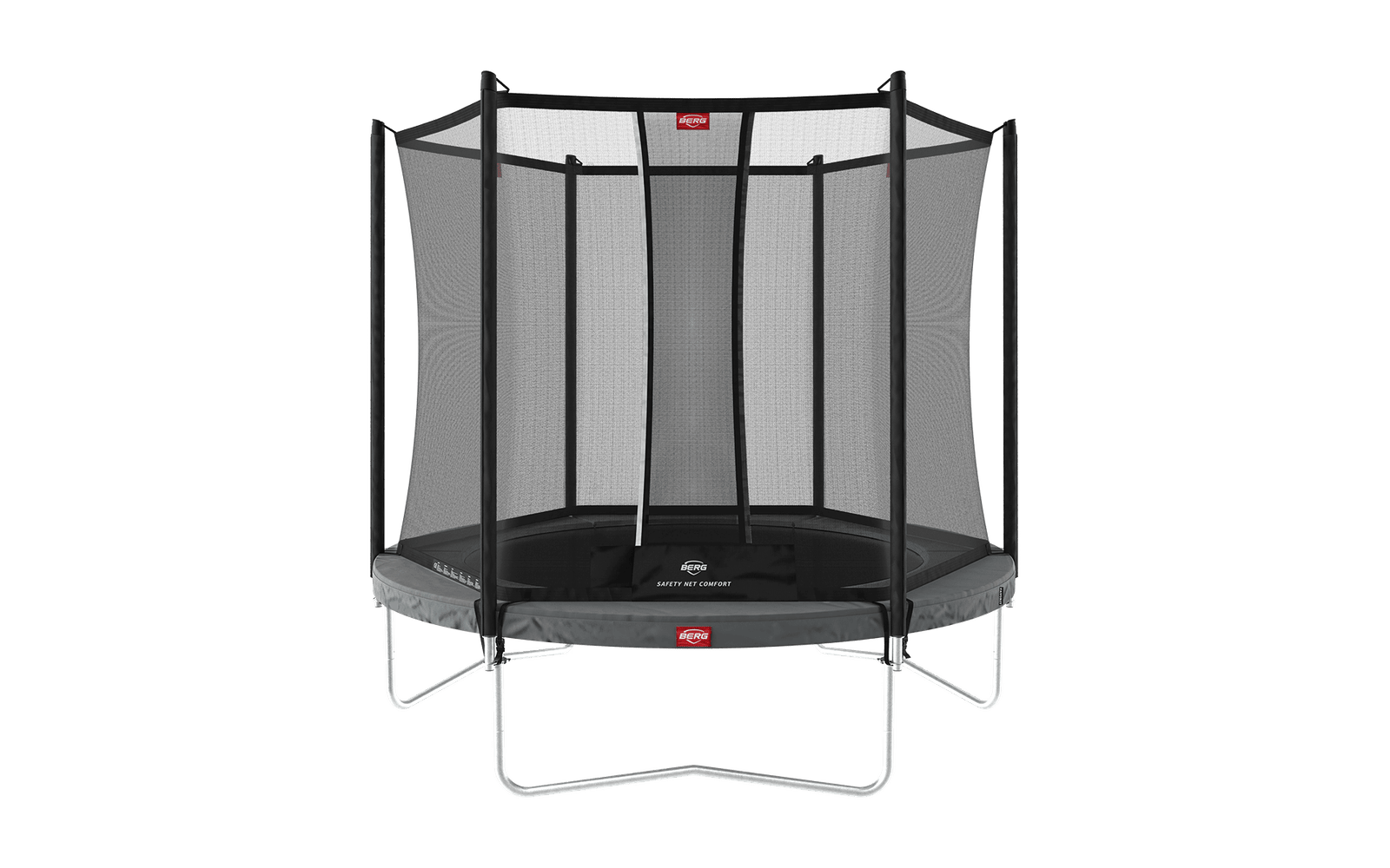 BERG Favorit Regular 200 Harmaa + Safety Net Comfort - Trampoliini Pyöreä - 200 cm