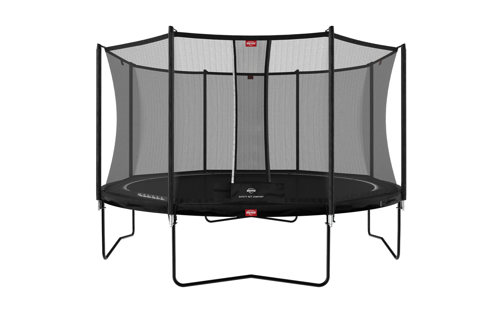 BERG Favorit Regular 380 Musta + Safety Net Comfort - Trampoliini Pyöreä - 380 cm