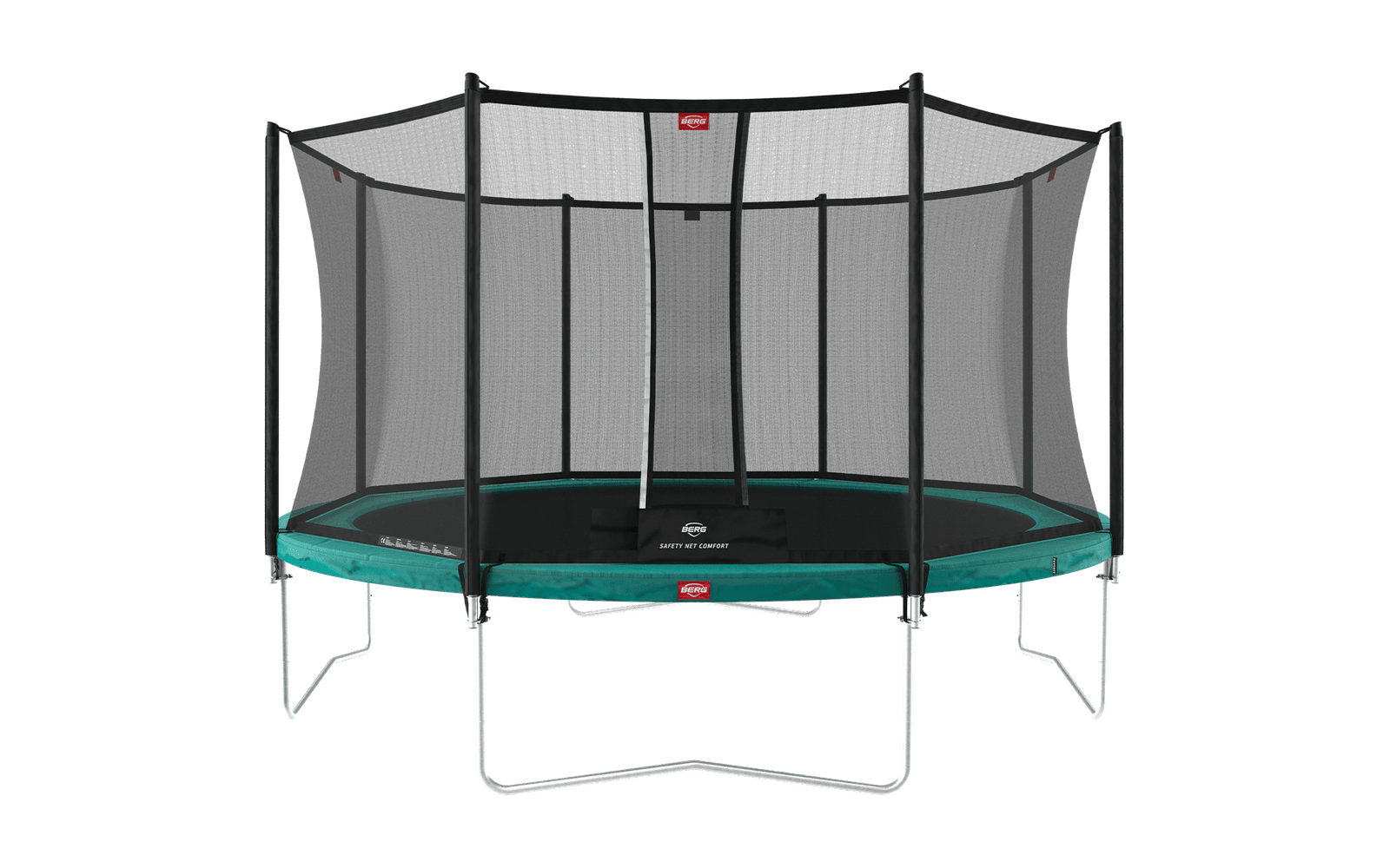 BERG Favorit Regular 430 Vihreä + Safety Net Comfort - Trampoliini Pyöreä - 430 cm