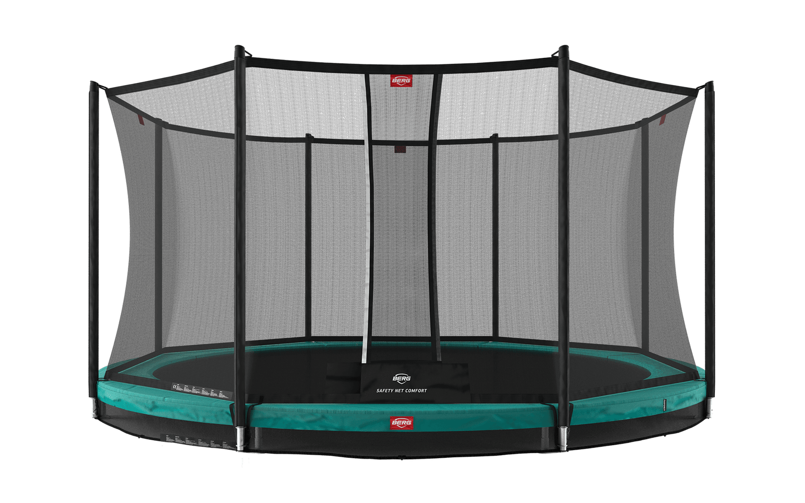 BERG Favorit InGround 430 Vihreä + Safety Net Comfort - Trampoliini Pyöreä - 430 cm