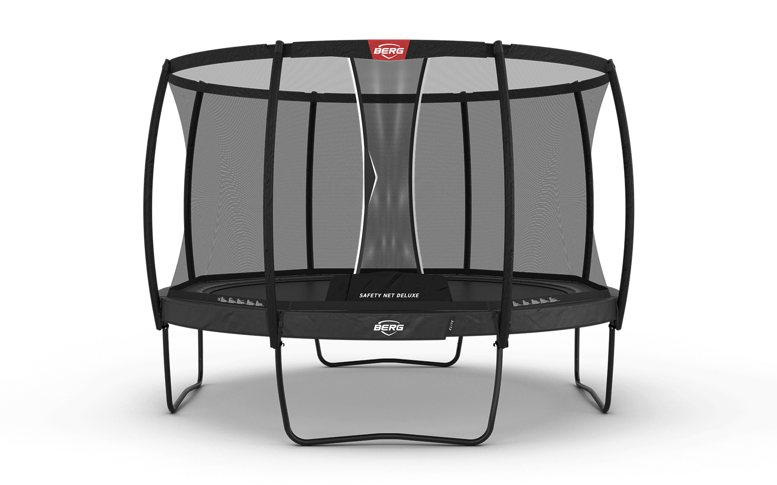 BERG Elite Regular 380 Harmaa + Safety Net Deluxe - Trampoliini Pyöreä - 380 cm