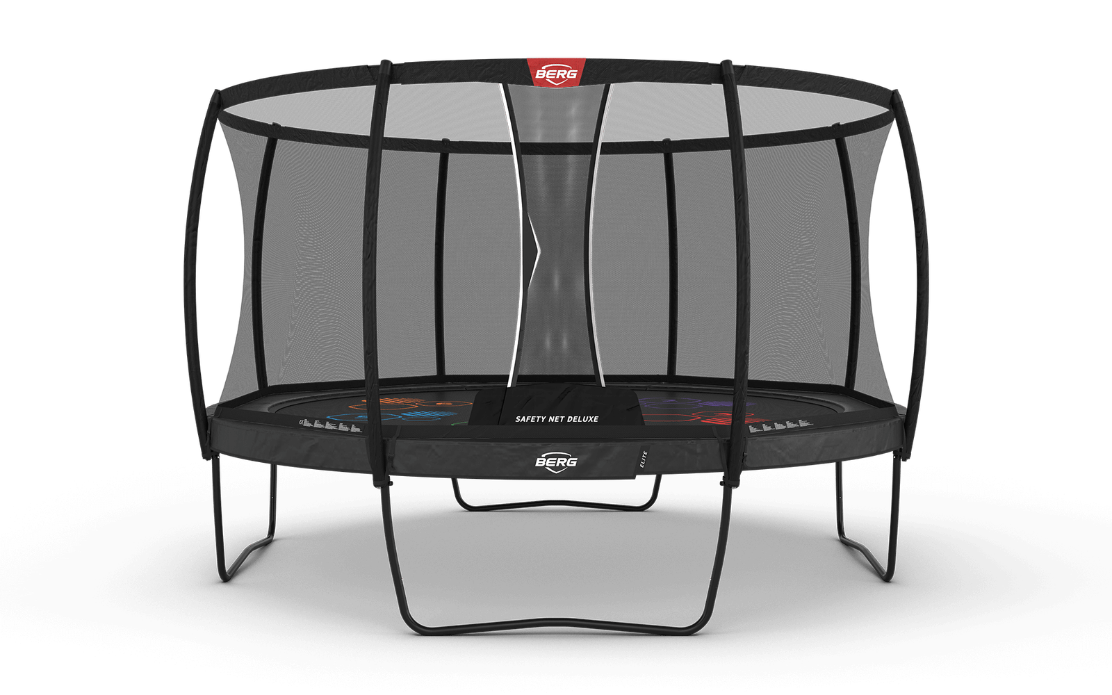 BERG Elite Regular 430 Harmaa Levels + Safety Net Deluxe - Trampoliini Pyöreä - 430 cm