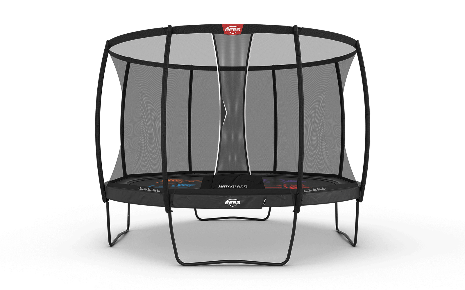 BERG Elite Regular 430 Harmaa Levels + Safety Net DLX XL - Trampoliini Pyöreä - 430 cm