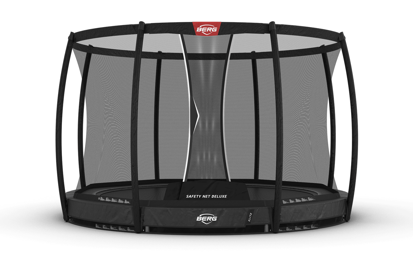BERG Elite InGround 330 Harmaa + Safety Net Deluxe - Trampoliini Pyöreä - 330 cm