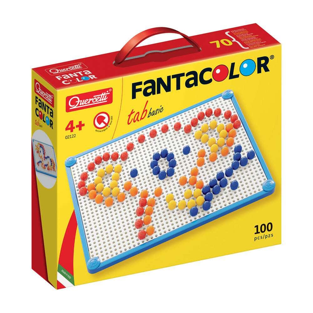 Quercetti FantaColor Sommittelu alusta ja 100 nuppia