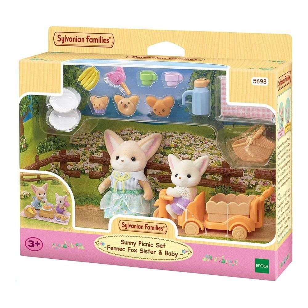 Sylvanian Families 5698 Aurinkoinen Piknik Setti, Aavikkokettusisko ja Vauva
