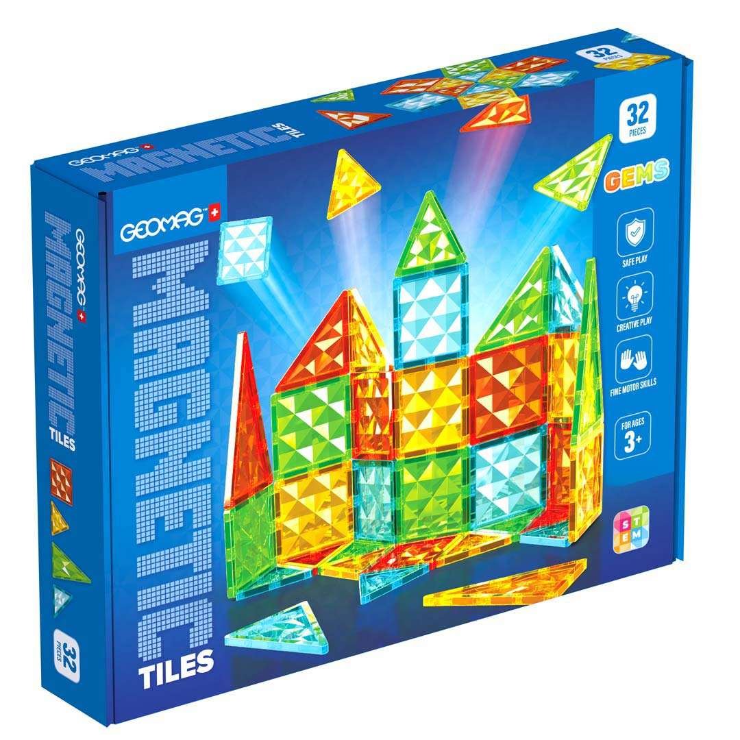Geomag Magnetic Tiles 3D Rakennussarja 32 Osaa