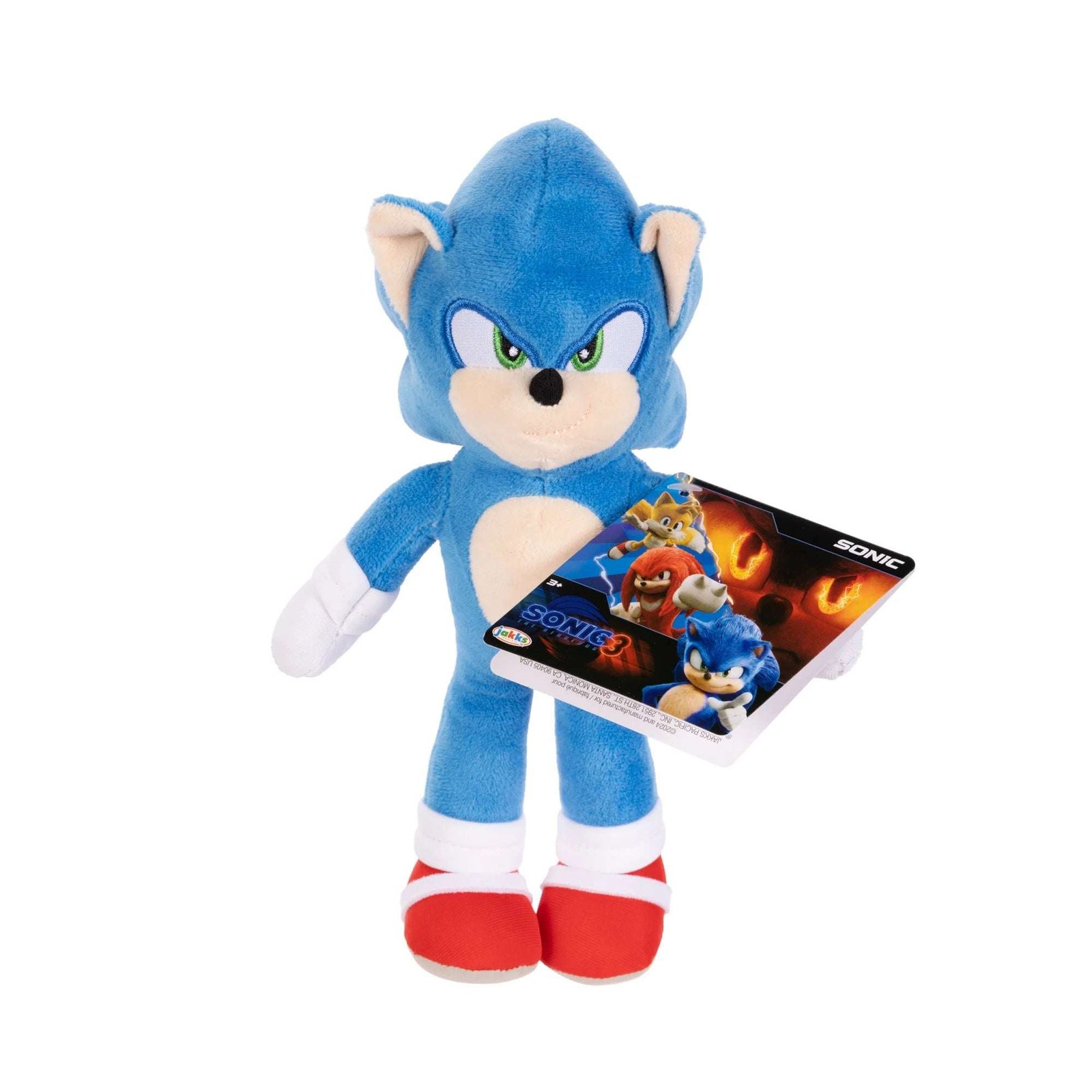 Sonic 3 The Hedgehog Pehmolelulajitelma 22cm - Sonic