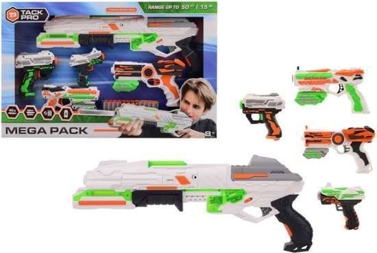 Tack Pro Mega Blaster Pack - 1 Iso ja 4 Pienempää Blasteria, 40 Nuolta