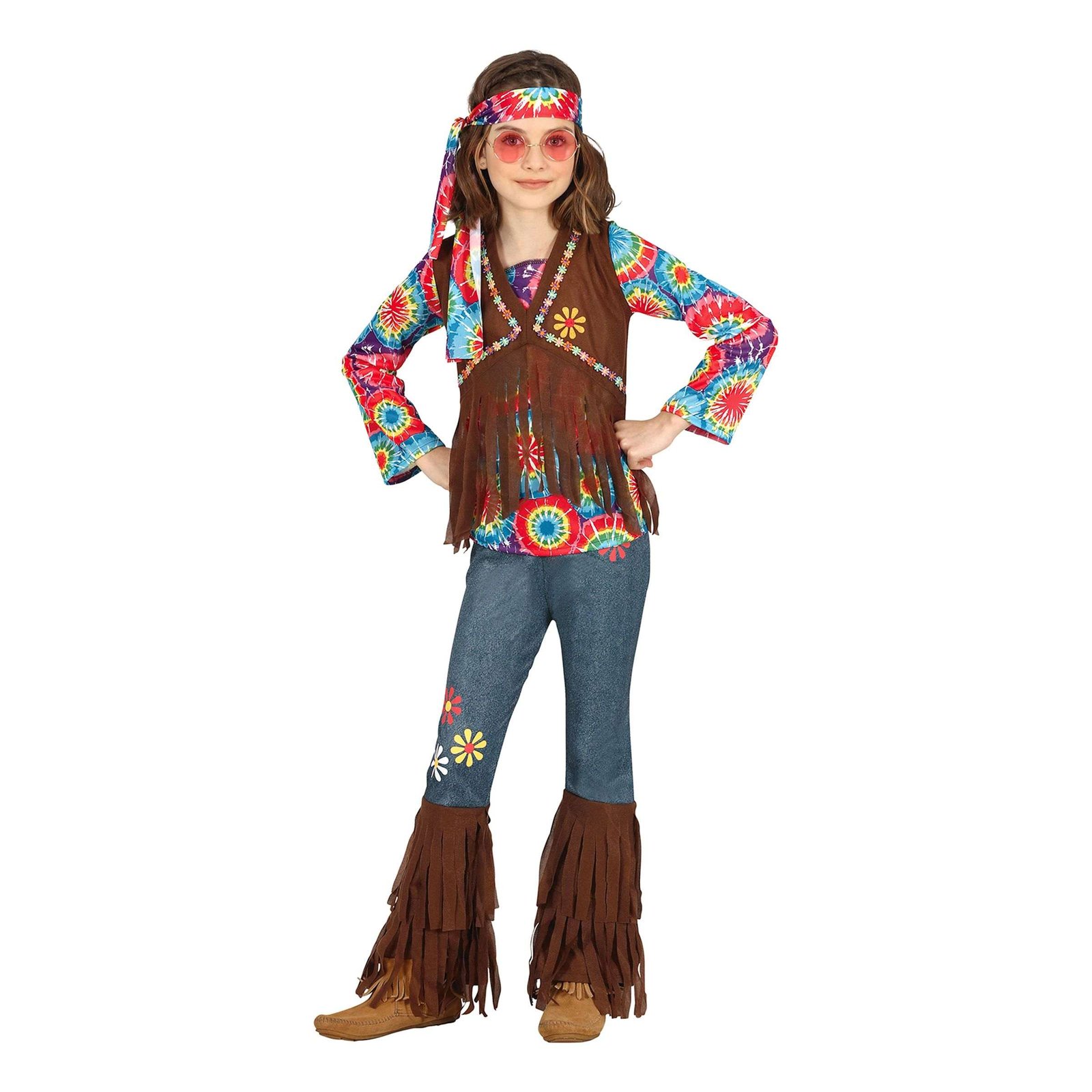 60-luvun hippie Lasten Naamiaisasu - Medium