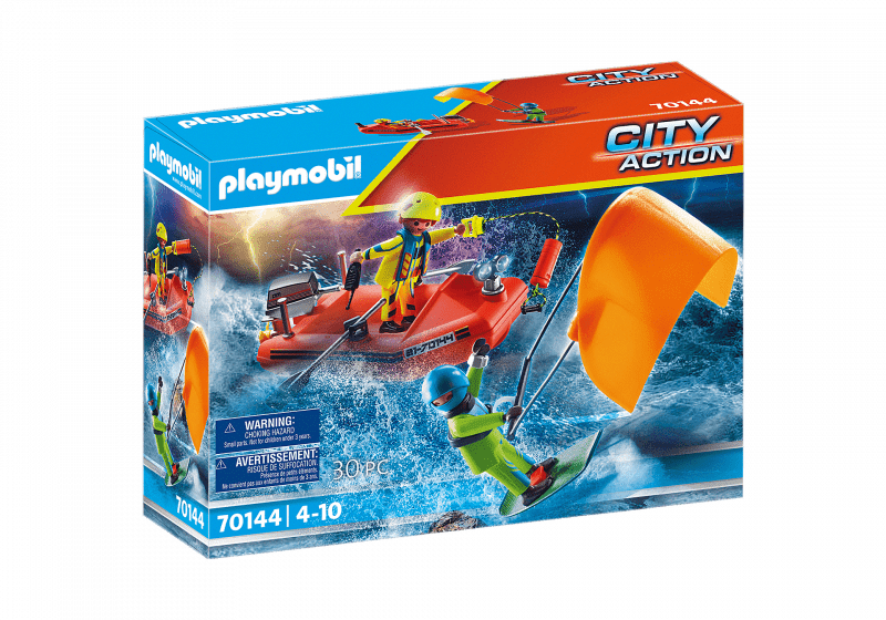 Playmobil 70144 Merihätä: Leijalautailijan Pelastusvene