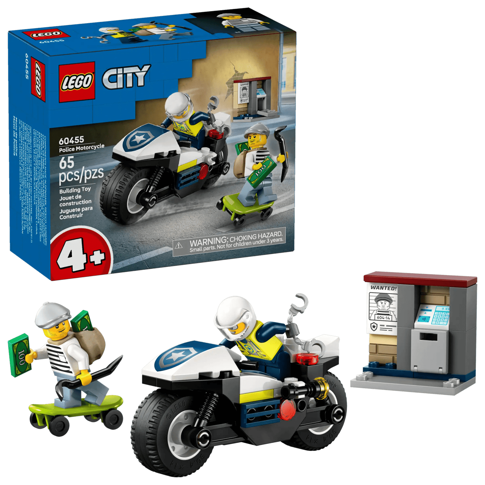 LEGO City 60455 Takaa-ajo Poliisimoottoripyörällä