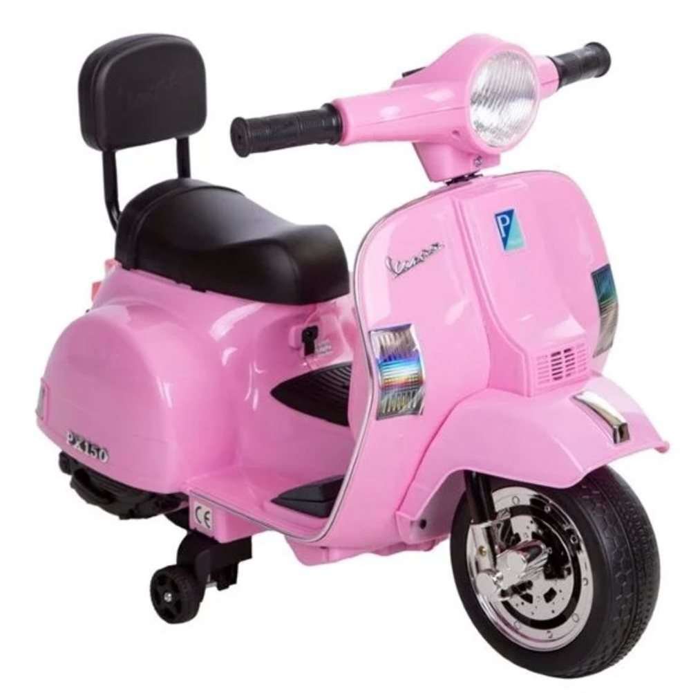Lasten sähköskootteri Vespa PX150 6V Pink