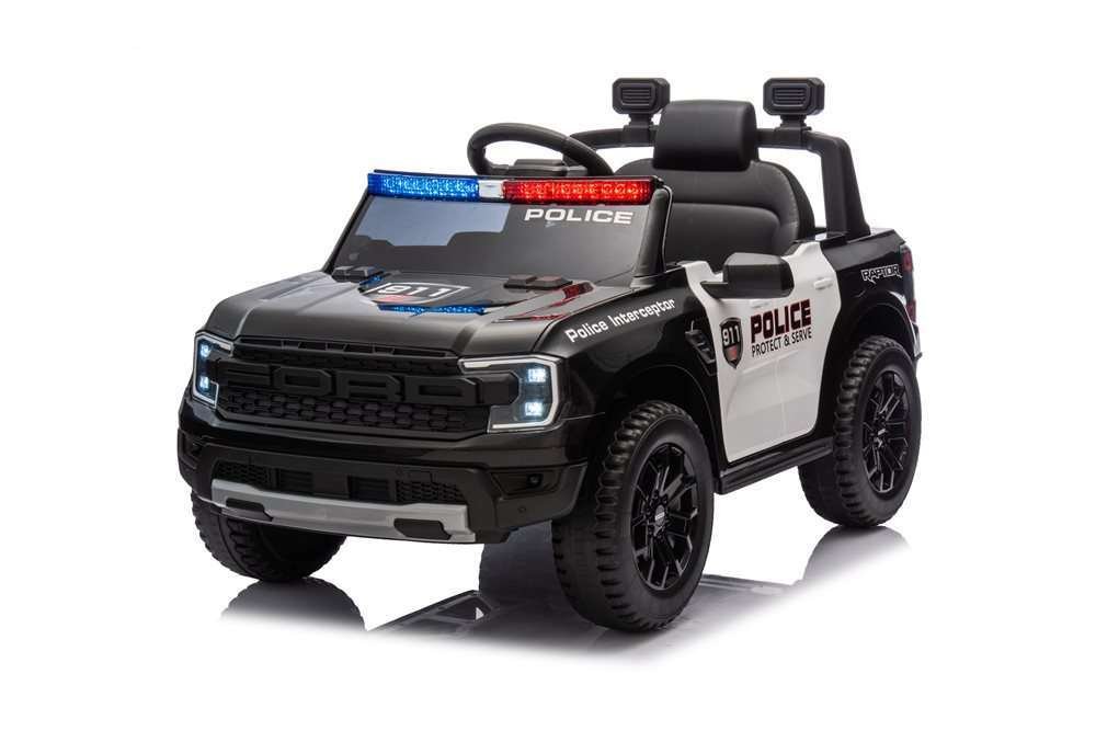 Sähköauto lapsille Ford Ranger Poliisi nahkaistuimilla