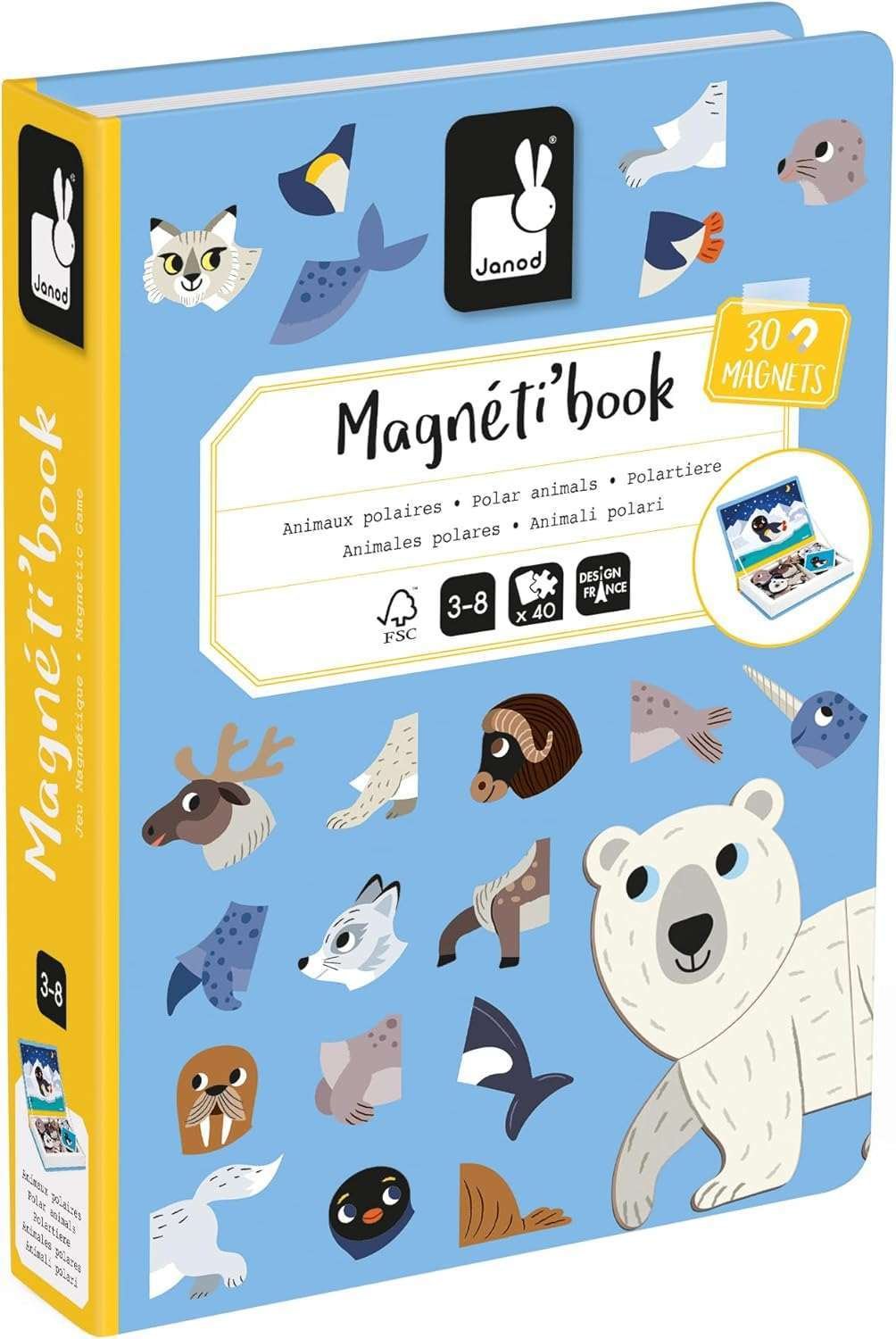 Janod Magneettikirja Napapiirin Eläimet
