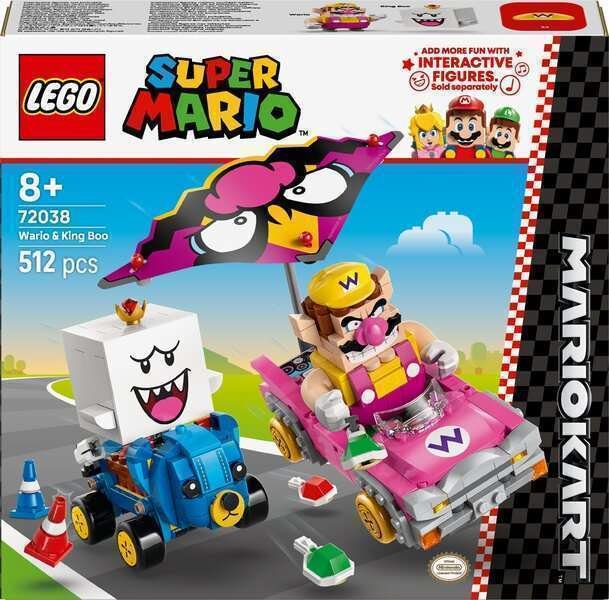 LEGO Super Mario 72038 Mario Kart – Wario ja Kuningas Boo - Rakennusleikki yli 8-vuotiaille