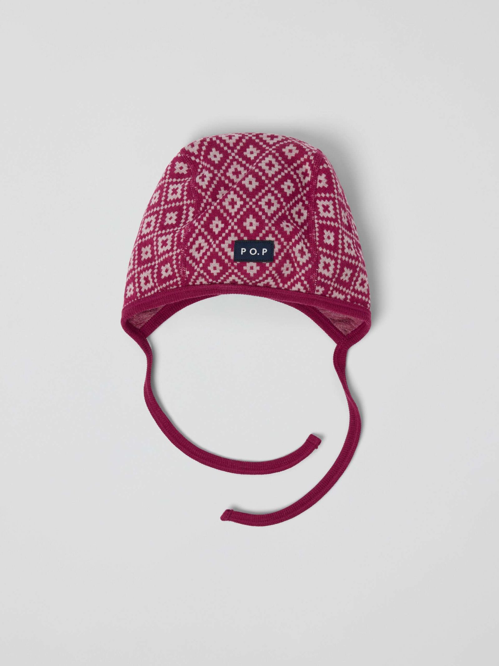 Kypärämyssy merinovillaa jacquard