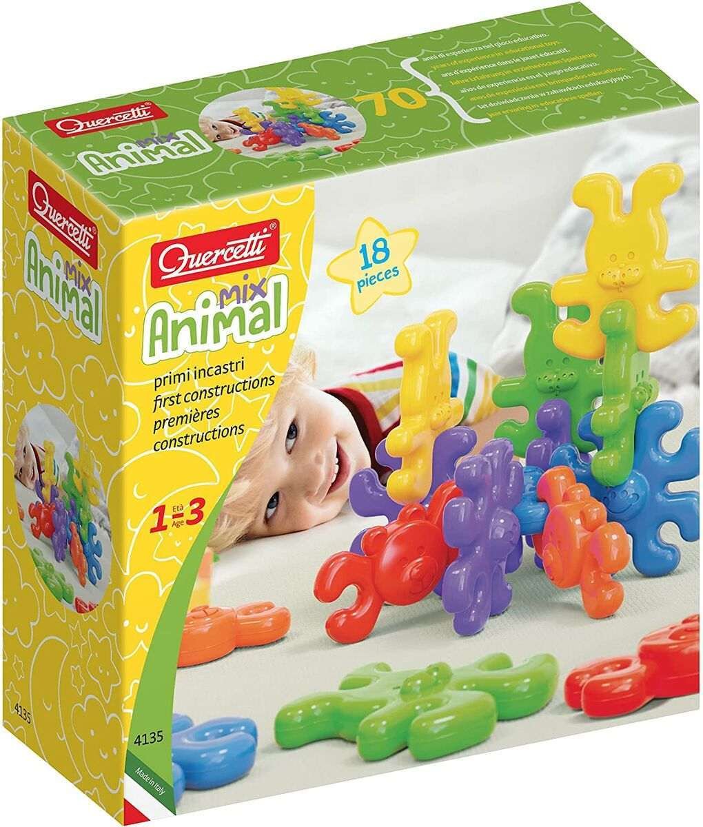 Quercetti Animal Mix eläinketju 18 osaa