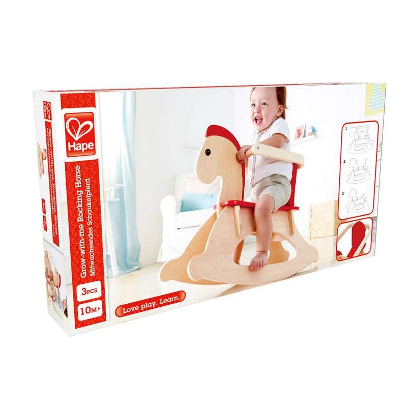 Hape Puinen Keinuhevonen Irrotettavalla Turvakaarella