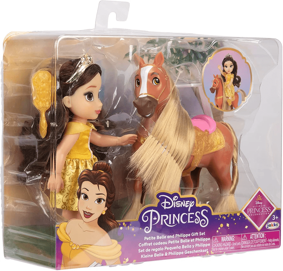 Disney Prinsessa Belle Nukke ja Phillipe Petite Lahjasetti