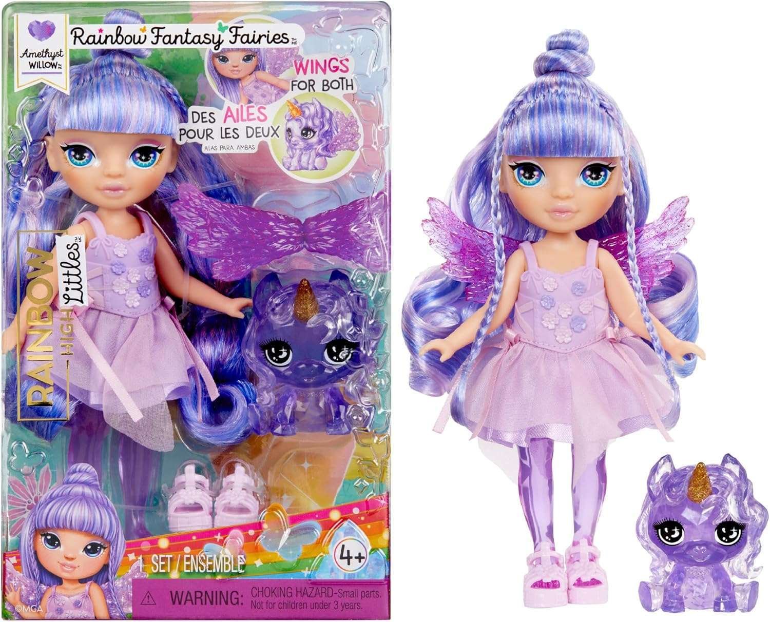 Rainbow High Littles Rainbow Fantasy Fairies Pikkunuket - Amethyst Willow