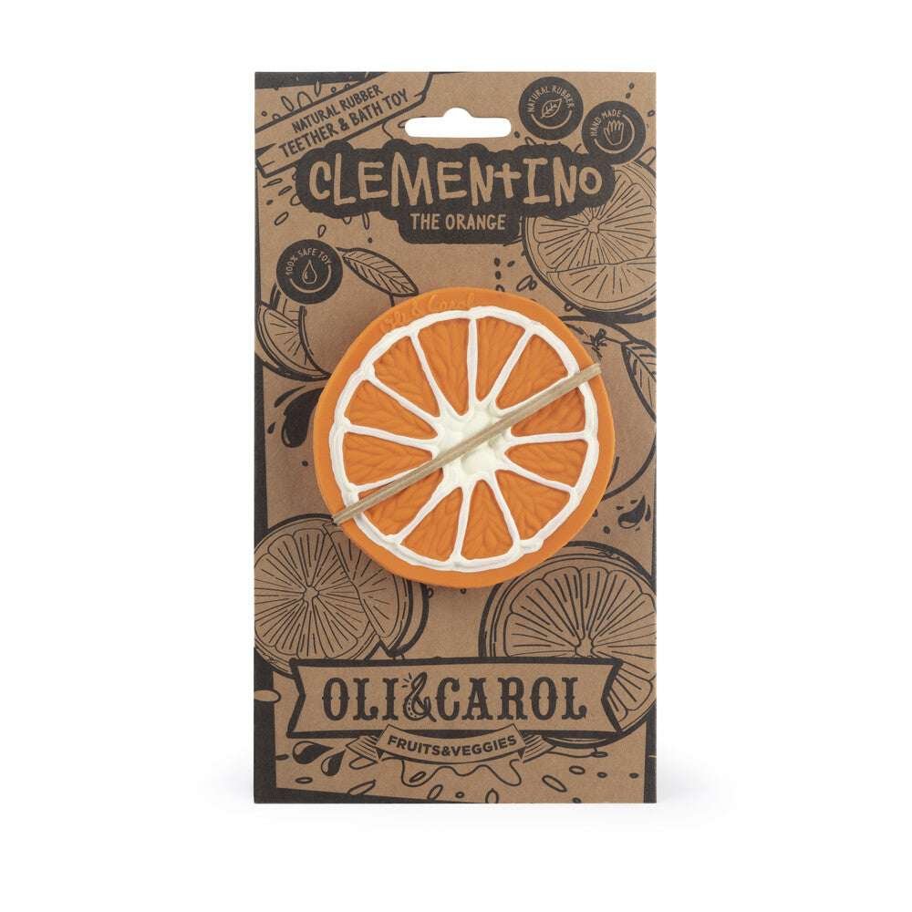 Oli & Carol Luonnonkumi Purulelu Clementino Appelsiini