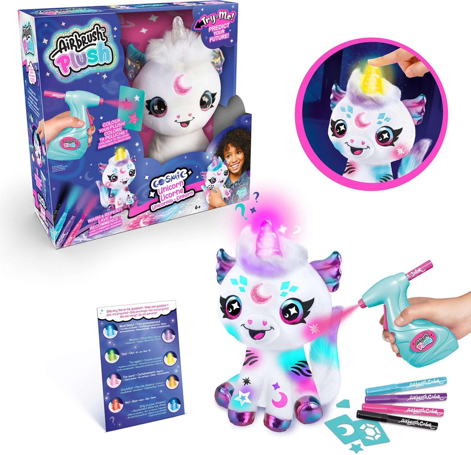 Airbrush Cosmic Unicorn Väritettävä Yksisarvinen Pehmolelu