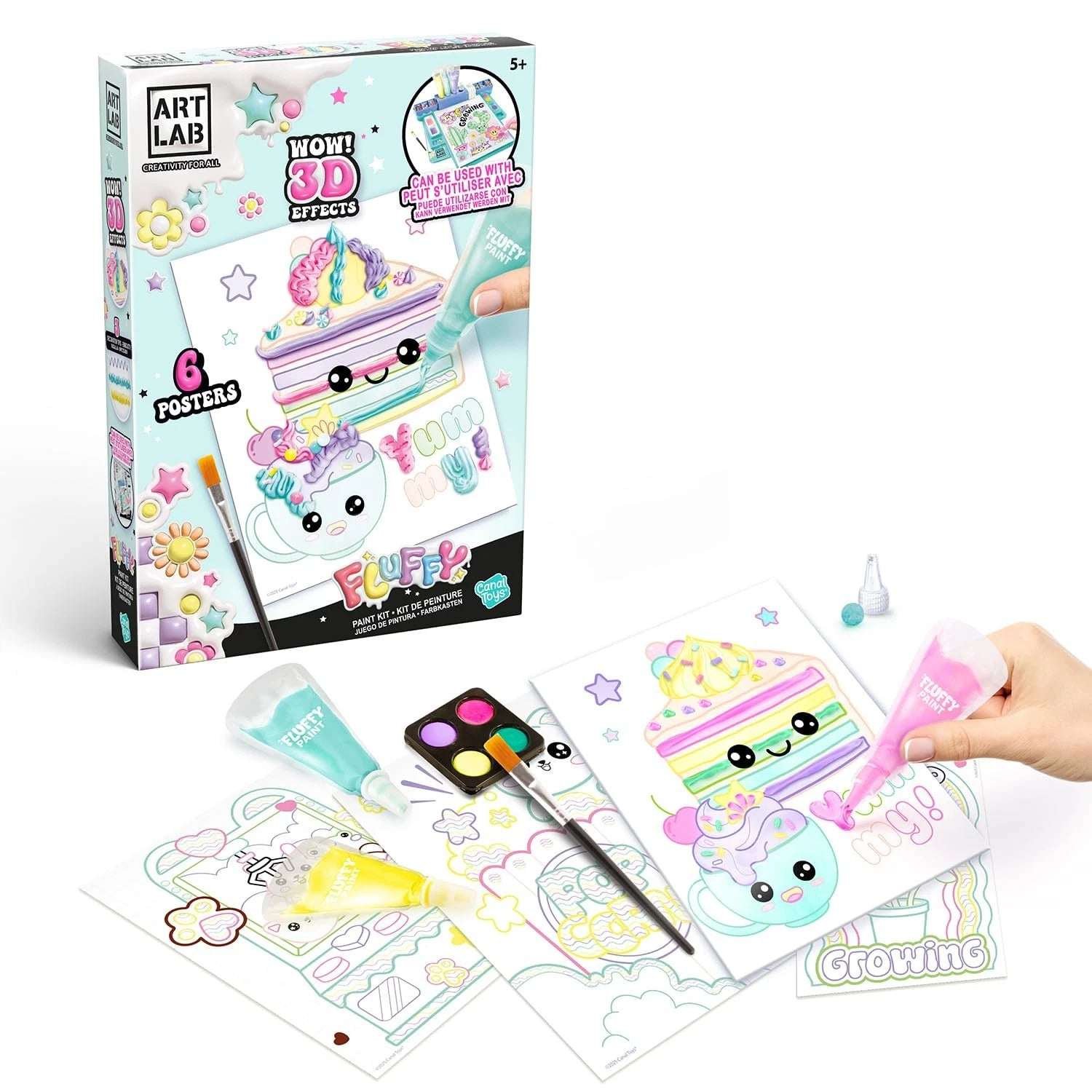 Art Lab Fluffy Paint Kit Askartelumassa