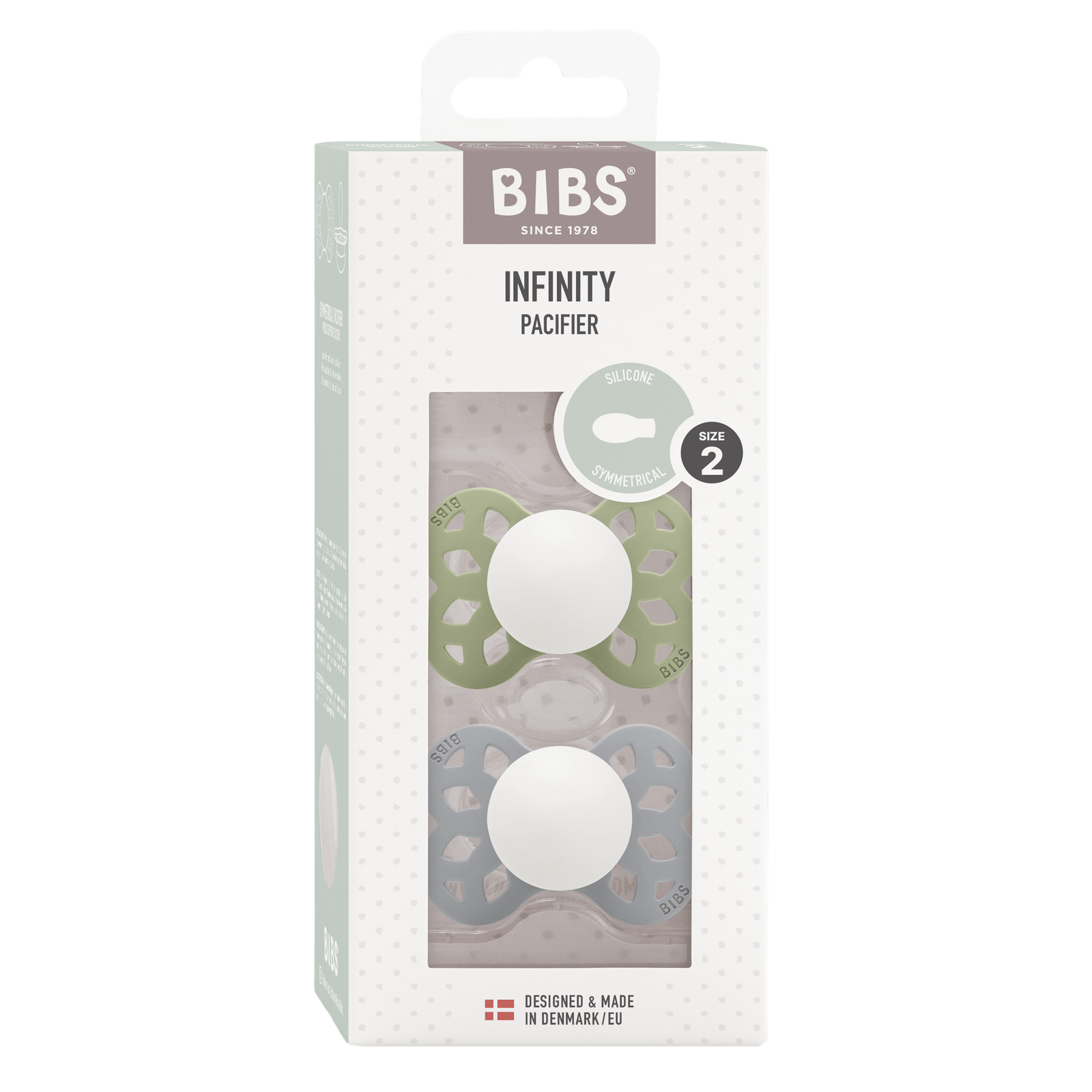 BIBS Infinity Tutti 2kpl Koko 2 Sage GLOW/Cloud GLOW