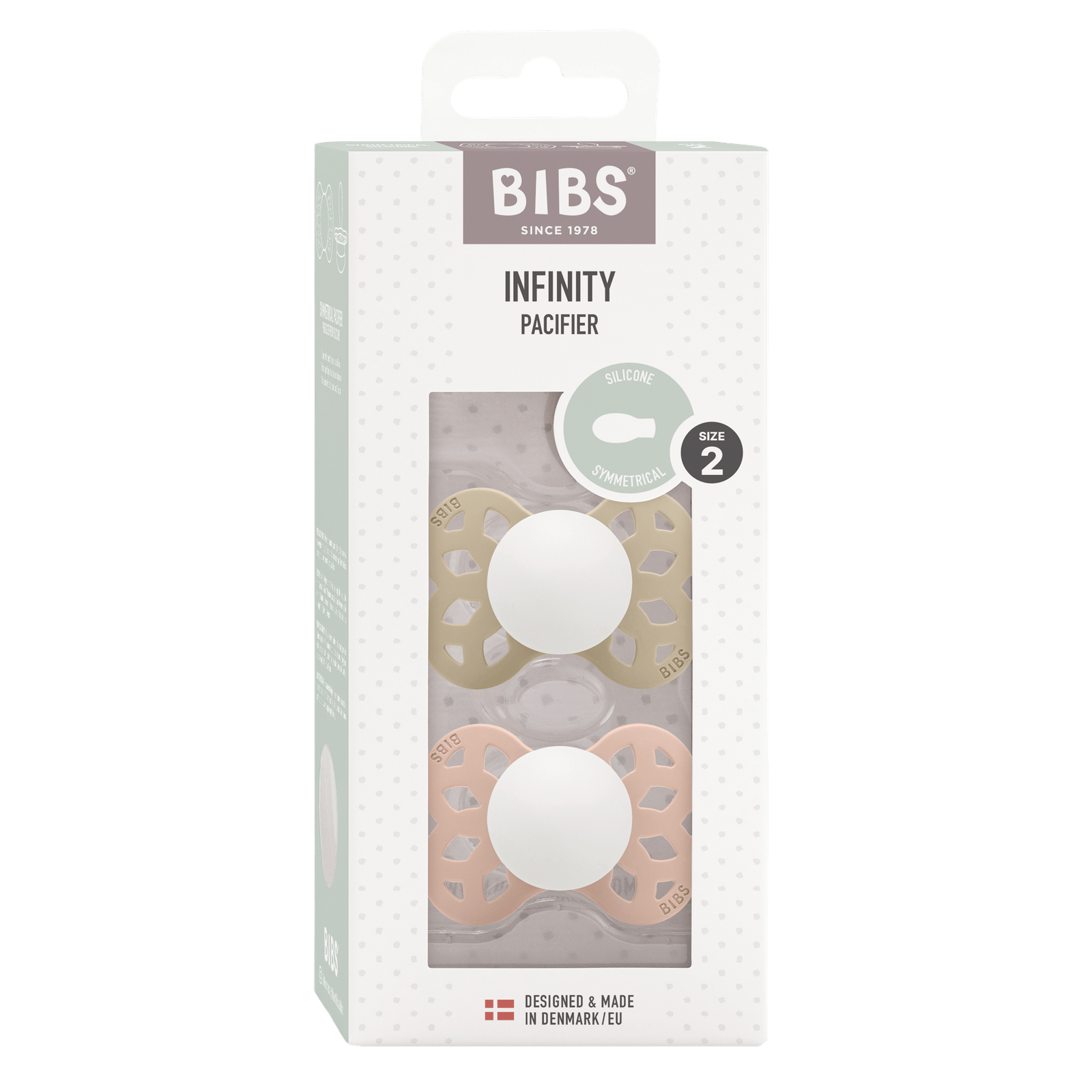 BIBS Infinity Tutti 2kpl Koko 2 Vanilla GLOW/Blush GLOW