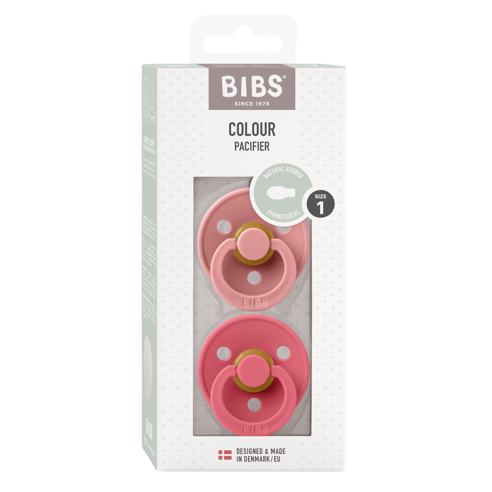 BIBS Colour Tutti 2kpl Koko 1 Dusty Pink/ Coral