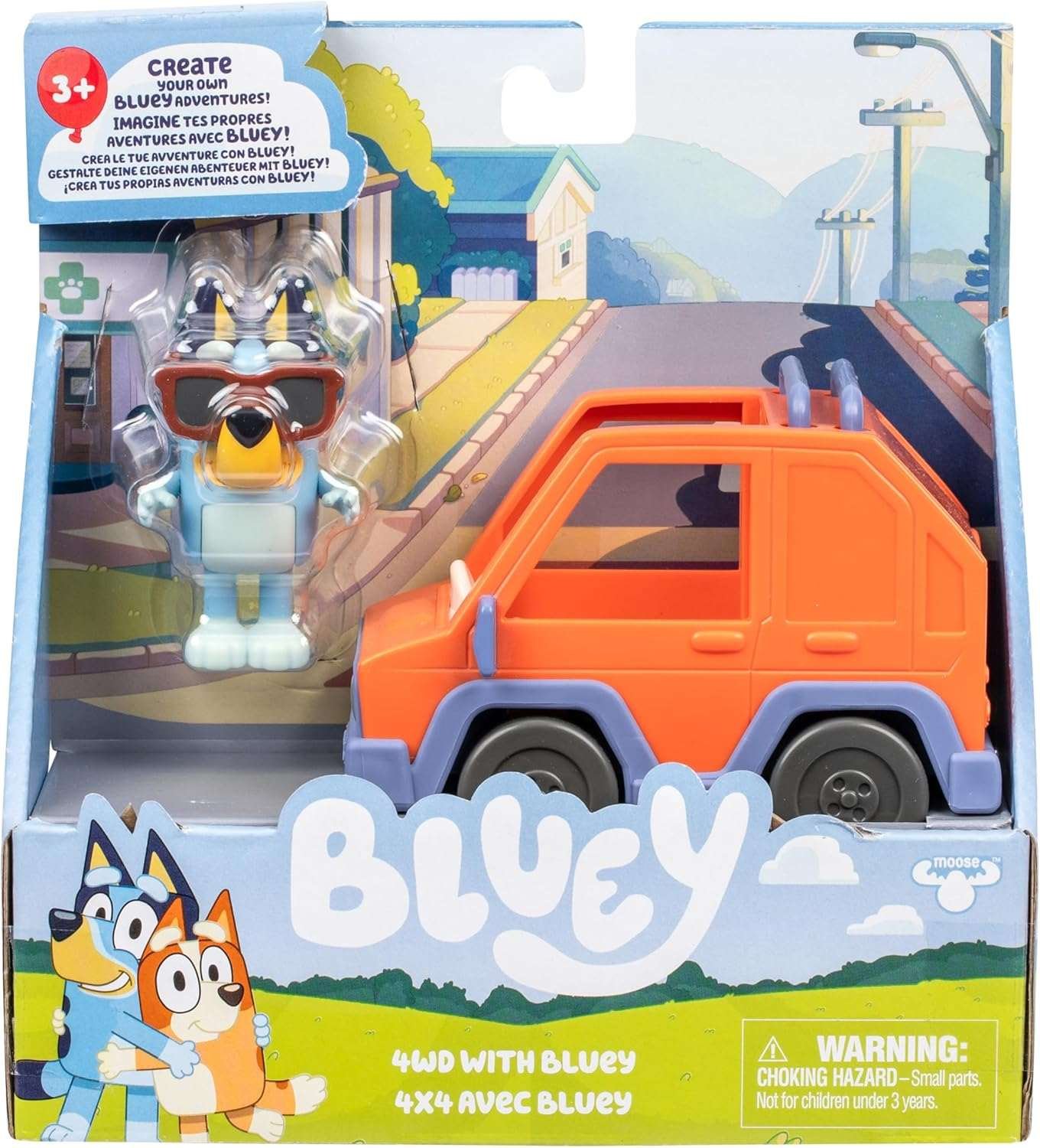 BLUEY Perusajoneuvo ja Bluey-hahmo