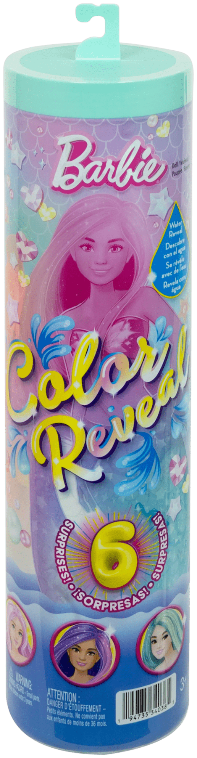 Barbie Color Reveal Merenneito Nukke 6 Yllätystä