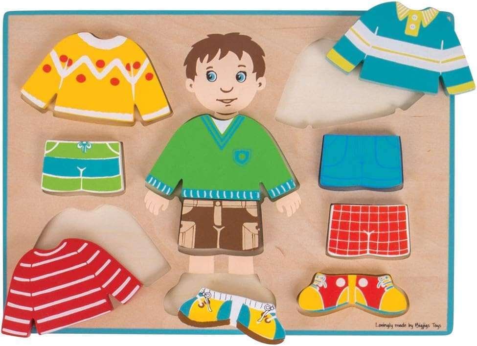 Bigjigs Dressing Boy Pukeutumis Palapeli