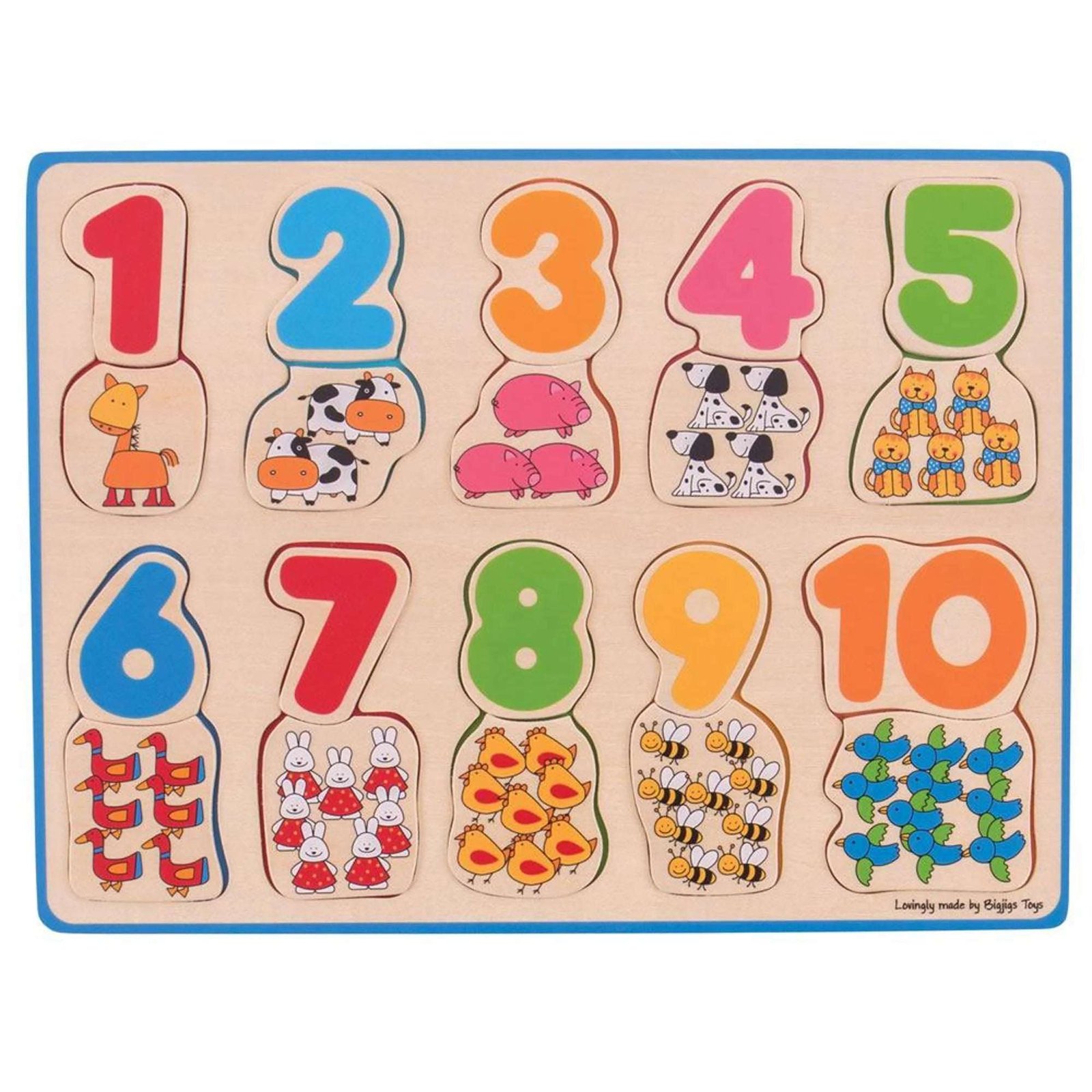 Bigjigs Puinen 20 Palan Palapeli Numerot