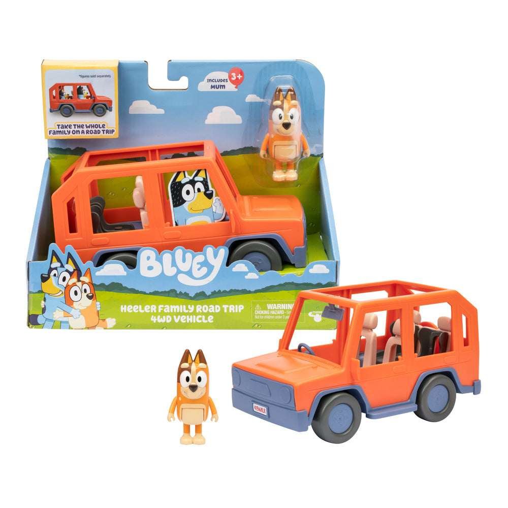 Bluey Family Road Trip Perheauto + Chilli (Äiti)
