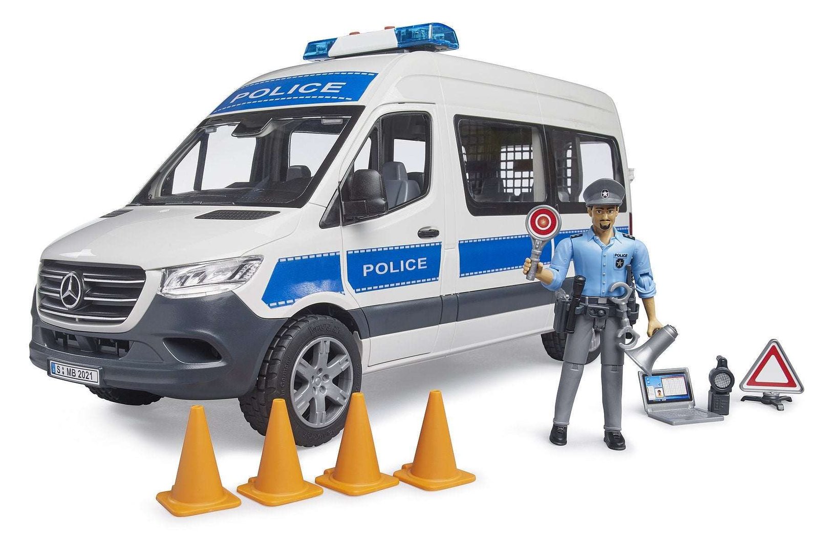 Bruder 02683 MB Sprinter Poliisiauto + Valot ja Äänet