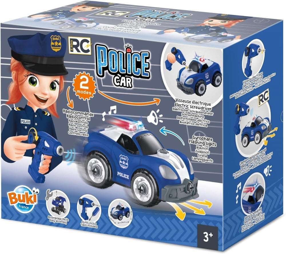 Buki Radio-Ohjattava 2 in 1 Rakennettava Poliisiauto