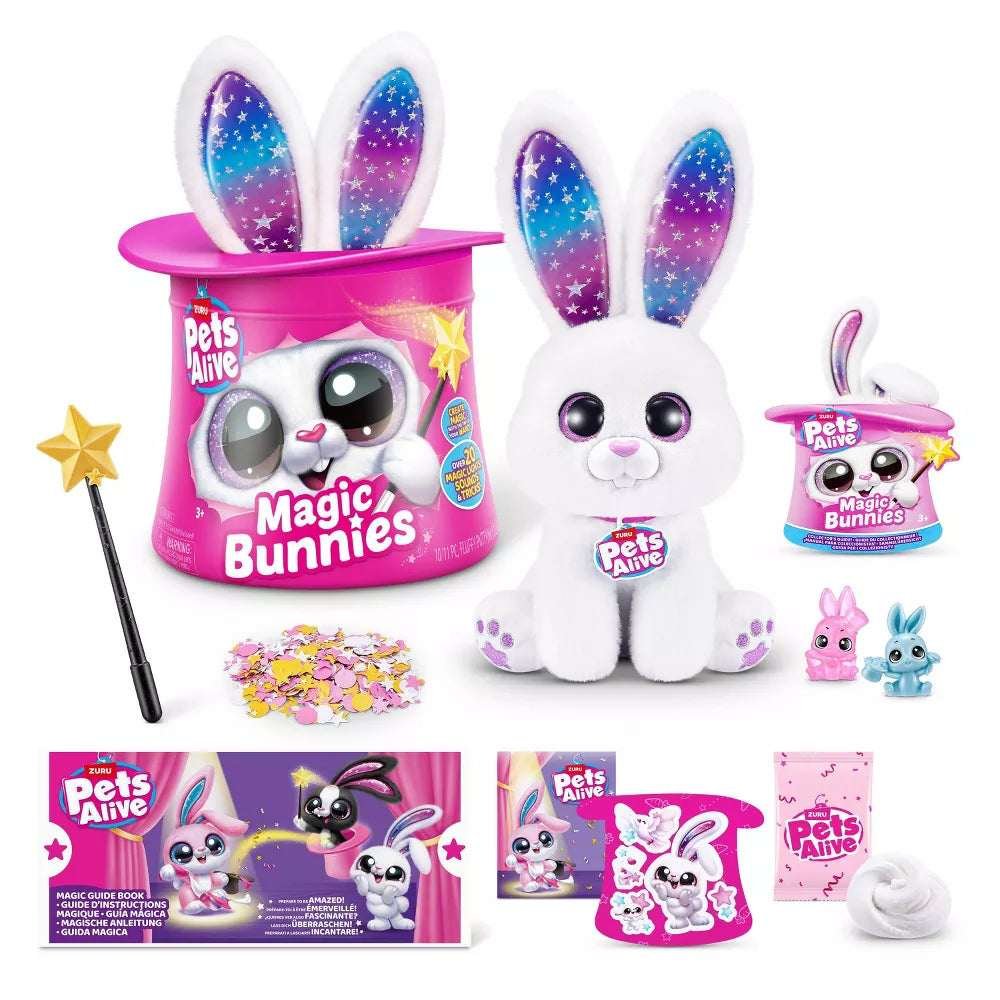 Pets Alive Magic Bunnies Interaktiivinen Kani ja Taikurinhattu