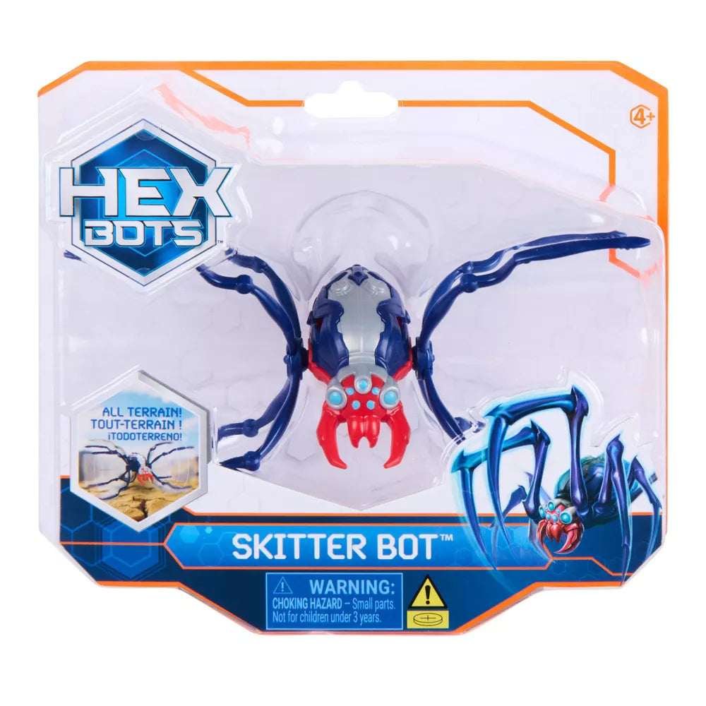 Hex Bots Skitter Bot Interaktiivinen Hämähäkki Hopea/Punainen