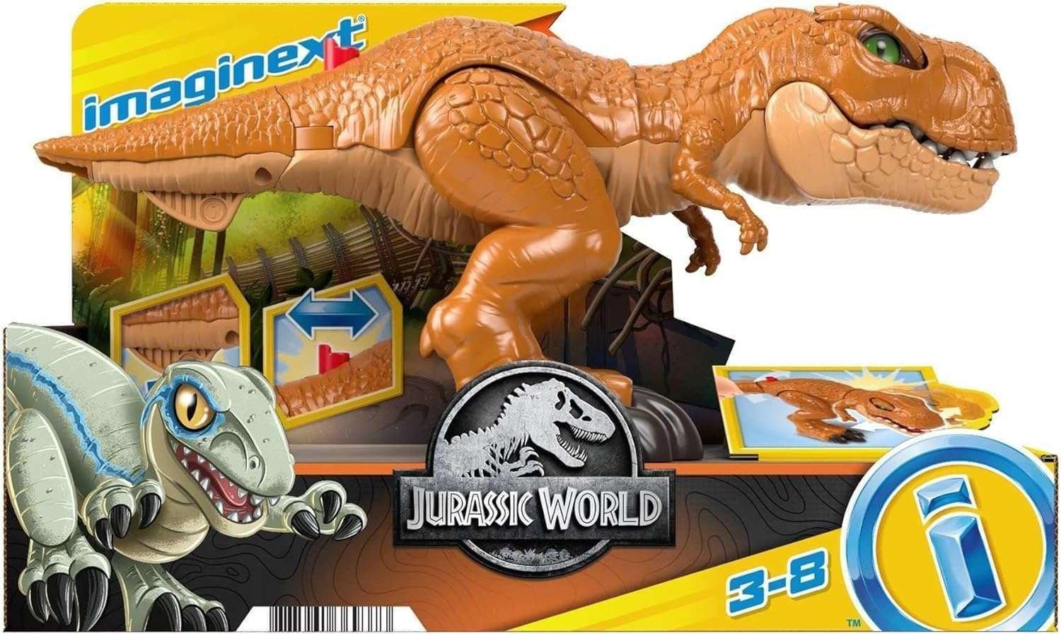 Fisher Price Jurassic World Thrashin Action T-Rex Dinosaurus