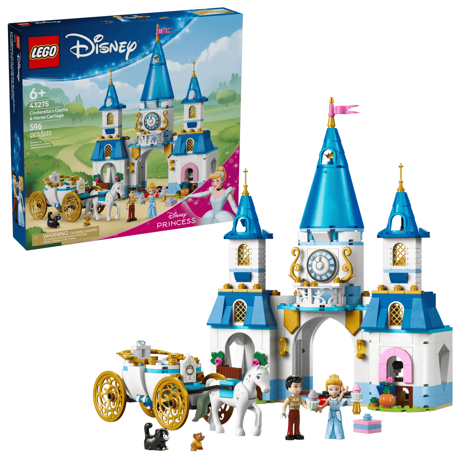 LEGO 43275 Tuhkimon Linna ja Hevosvaunut
