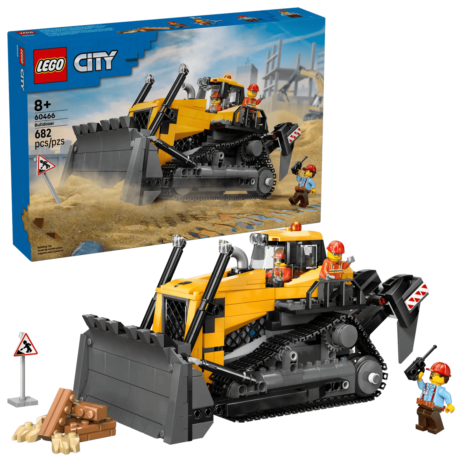 LEGO City 60466 Keltainen Puskutraktori