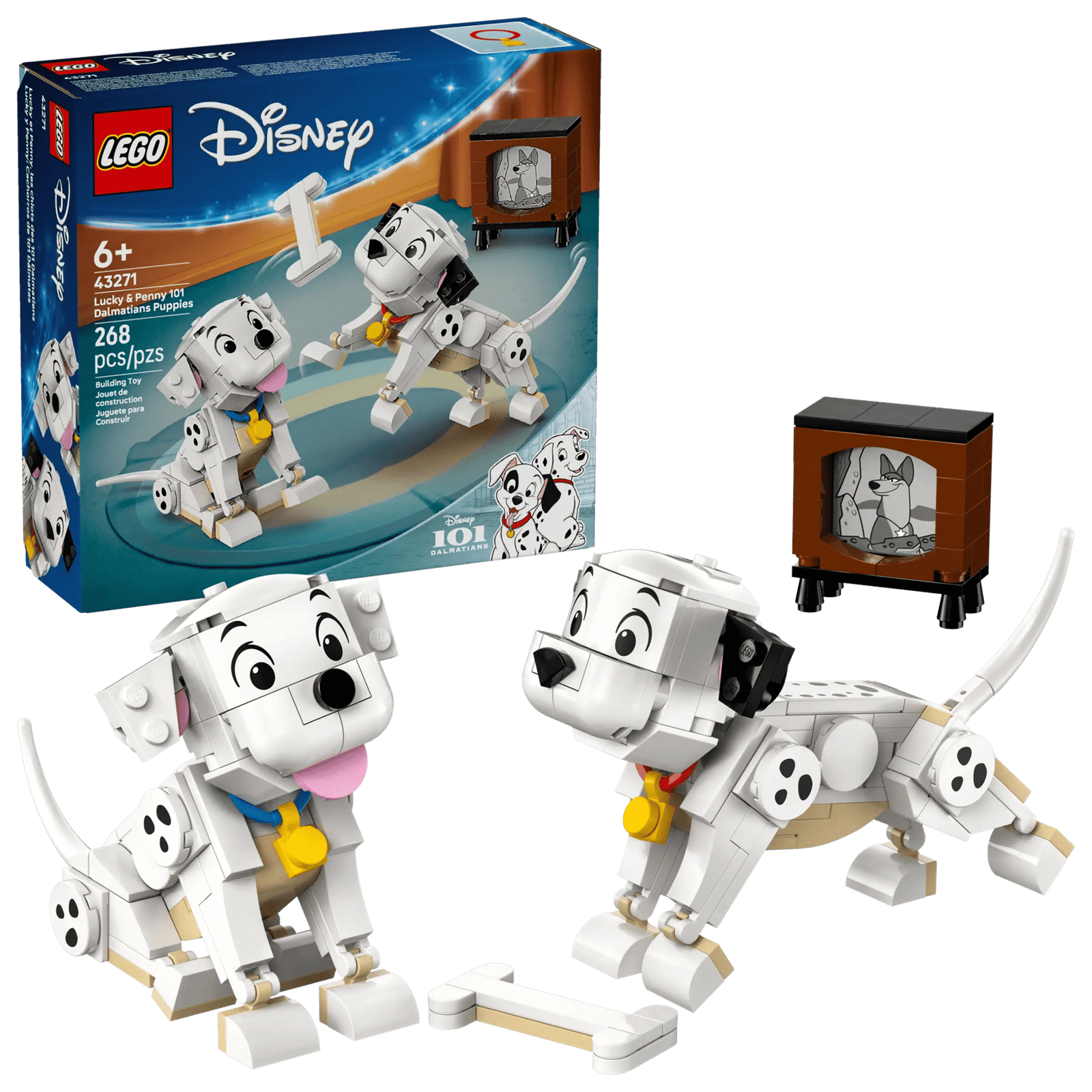 LEGO Disney 43271 101 Dalmatialaista Koiranpennut: Laikku ja Pipsa