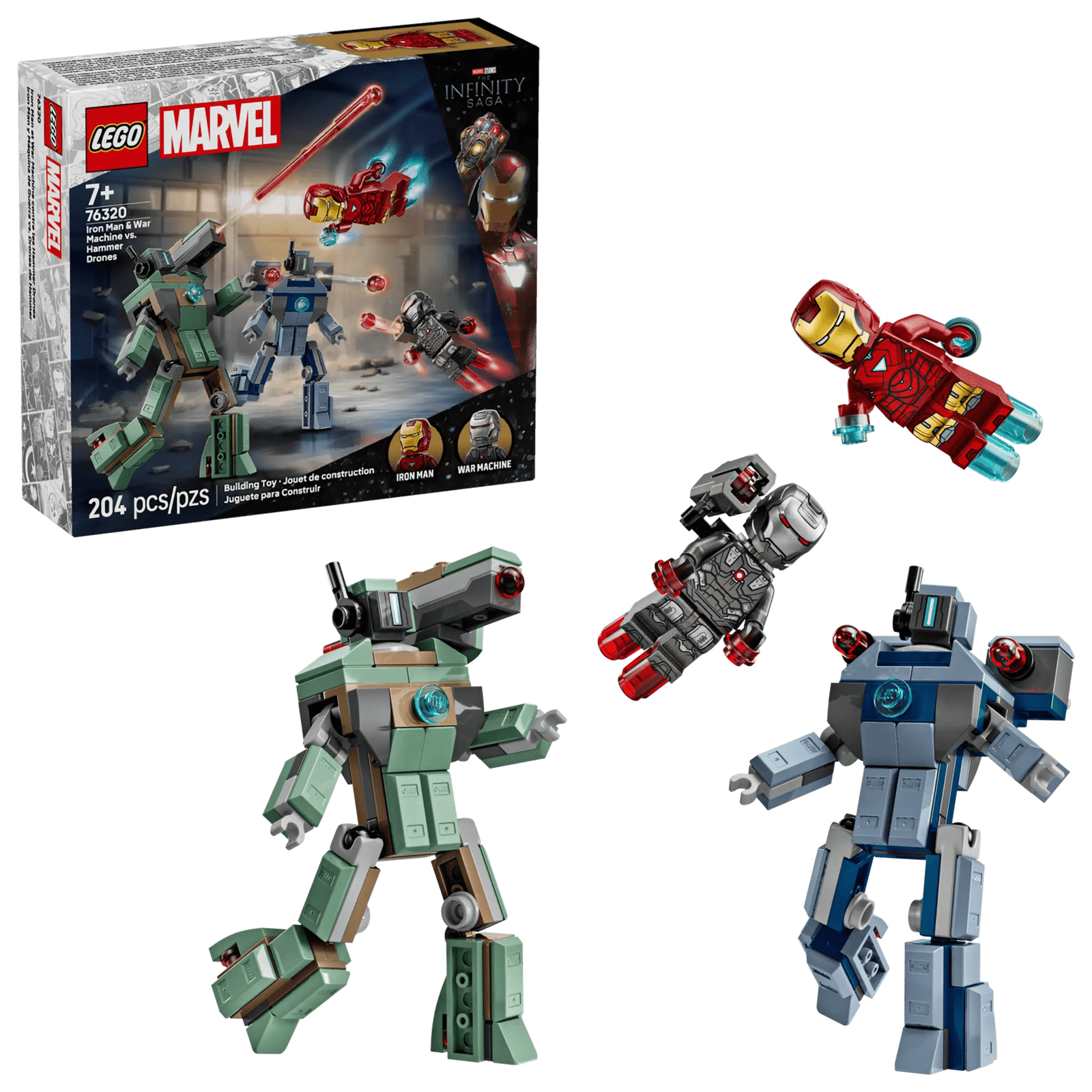 LEGO Marvel 76320 Iron Man ja Sotakone Vastaan Hammer-dronet