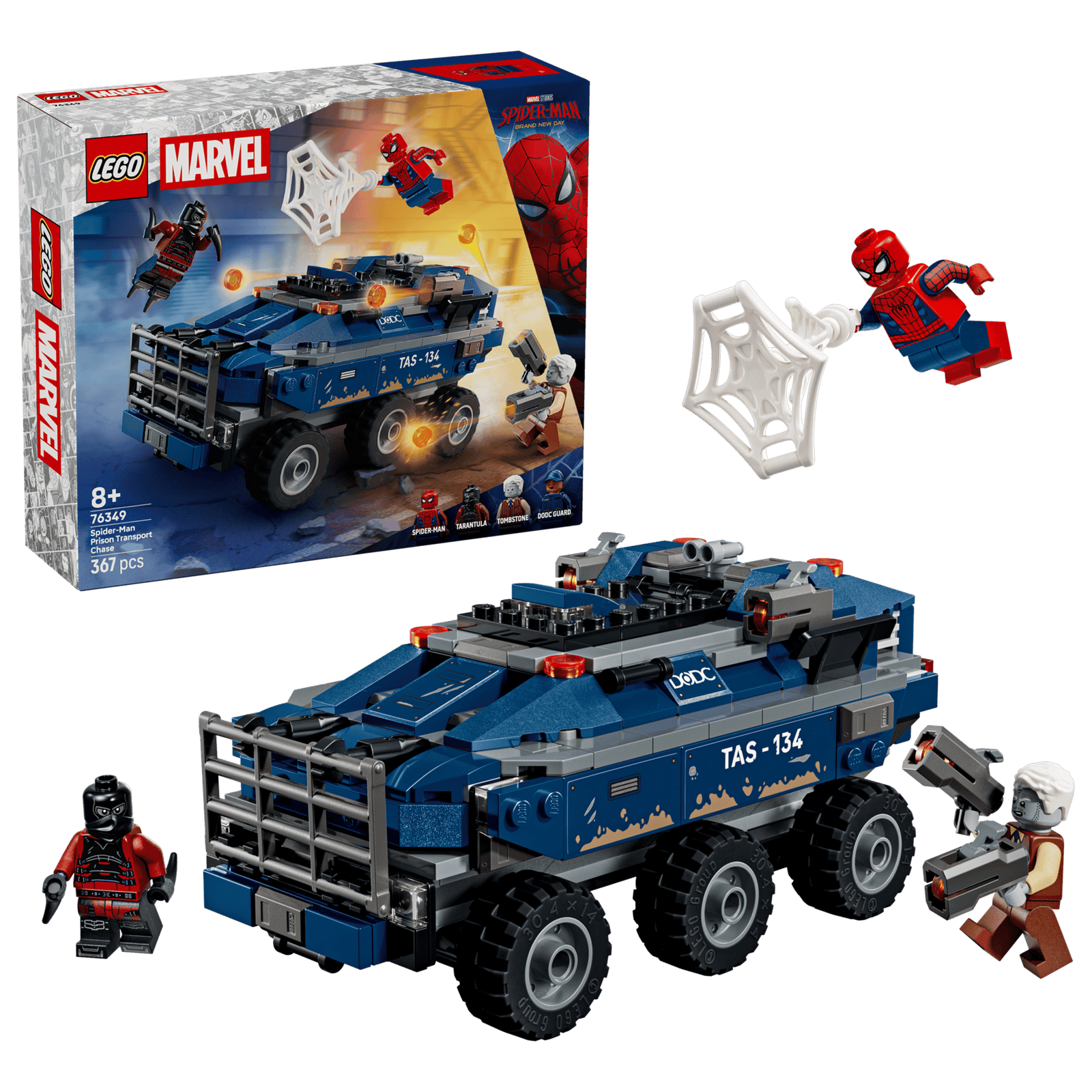 LEGO Marvel 76349 Spider-Man ja Vankilakuljetuksen Takaa-ajo