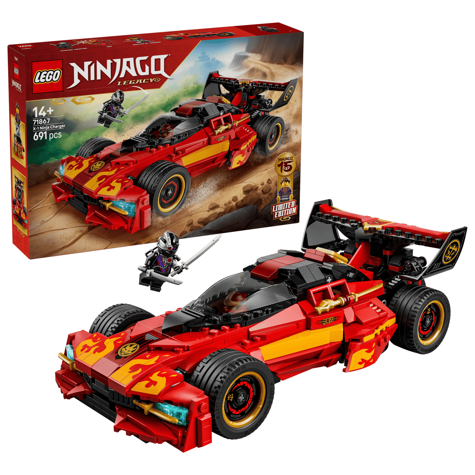 LEGO Ninjago 71867 Ninja-auto X-1 – 15-Vuotisjuhlamalli