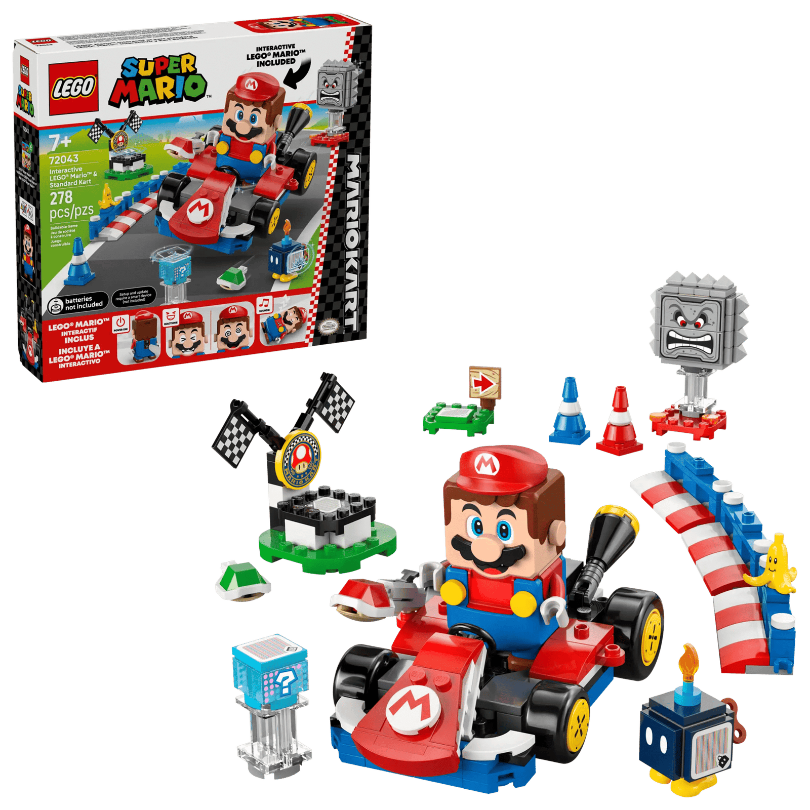 LEGO Super Mario 72043 Mario Kart™ – Interaktiivinen LEGO® Mario™ ja Standard Cart
